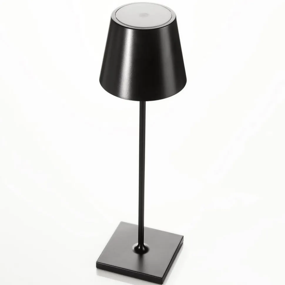 Toc LED-bordlampe med USB-oplader, IP54, sort