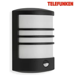 Toledo udendørs LED-væglampe, sensor, sort 4.000 K