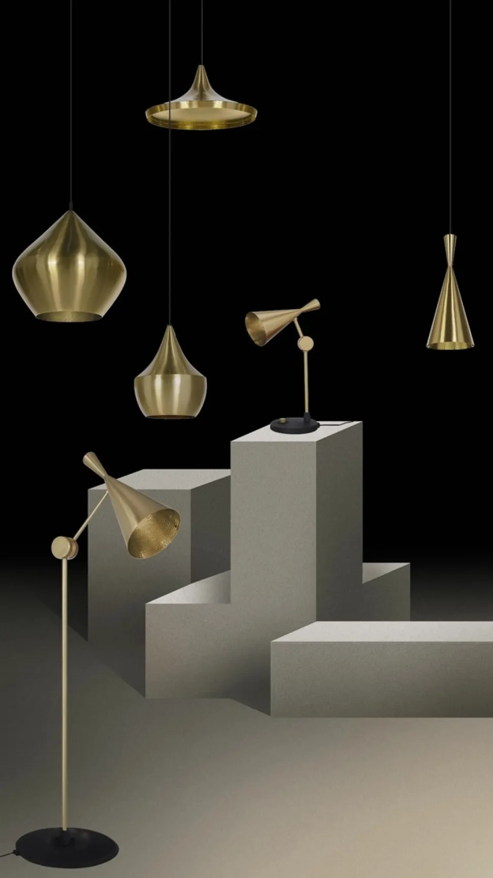 Tom Dixon Beat Fat LED-pendellampe, sort