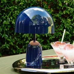 Tom Dixon Bell bærbar LED-bordlampe, indigo, 28 cm
