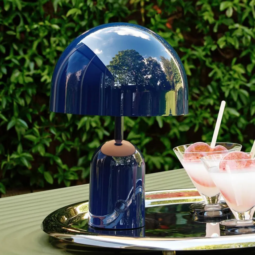 Tom Dixon Bell bærbar LED-bordlampe, indigo, 28 cm