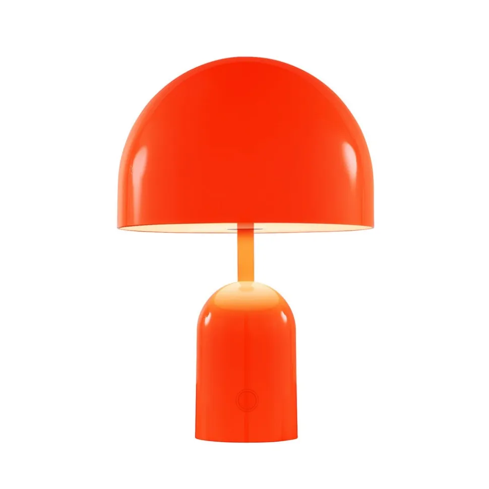 Tom Dixon LED-batteridrevne LED-bordlampe Bell Portable, rød, højde 28 cm
