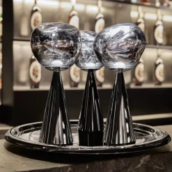 Tom Dixon LED-bordlampe Melt Portable, sølv, 29 cm