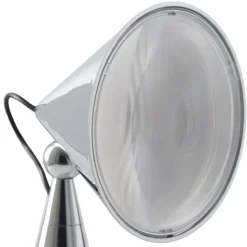Tom Dixon LED-bordlampe Pose, sølvfarvet, højde 25 cm