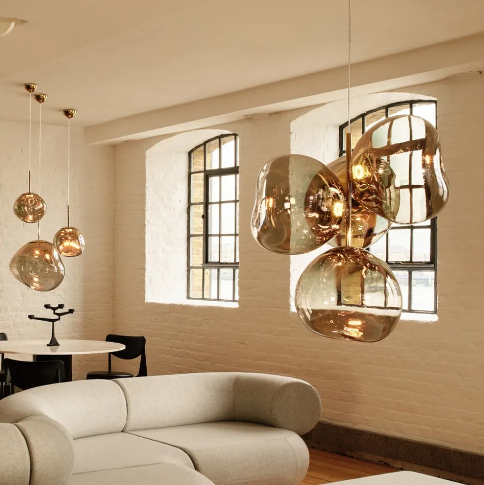 Tom Dixon LED-lysekrone Melt Chandelier, bronzefarvet