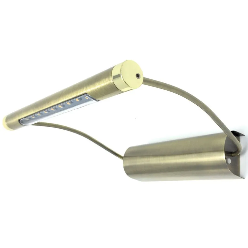 Tommy LED-billedlampe, messingfarvet, batteridrevet