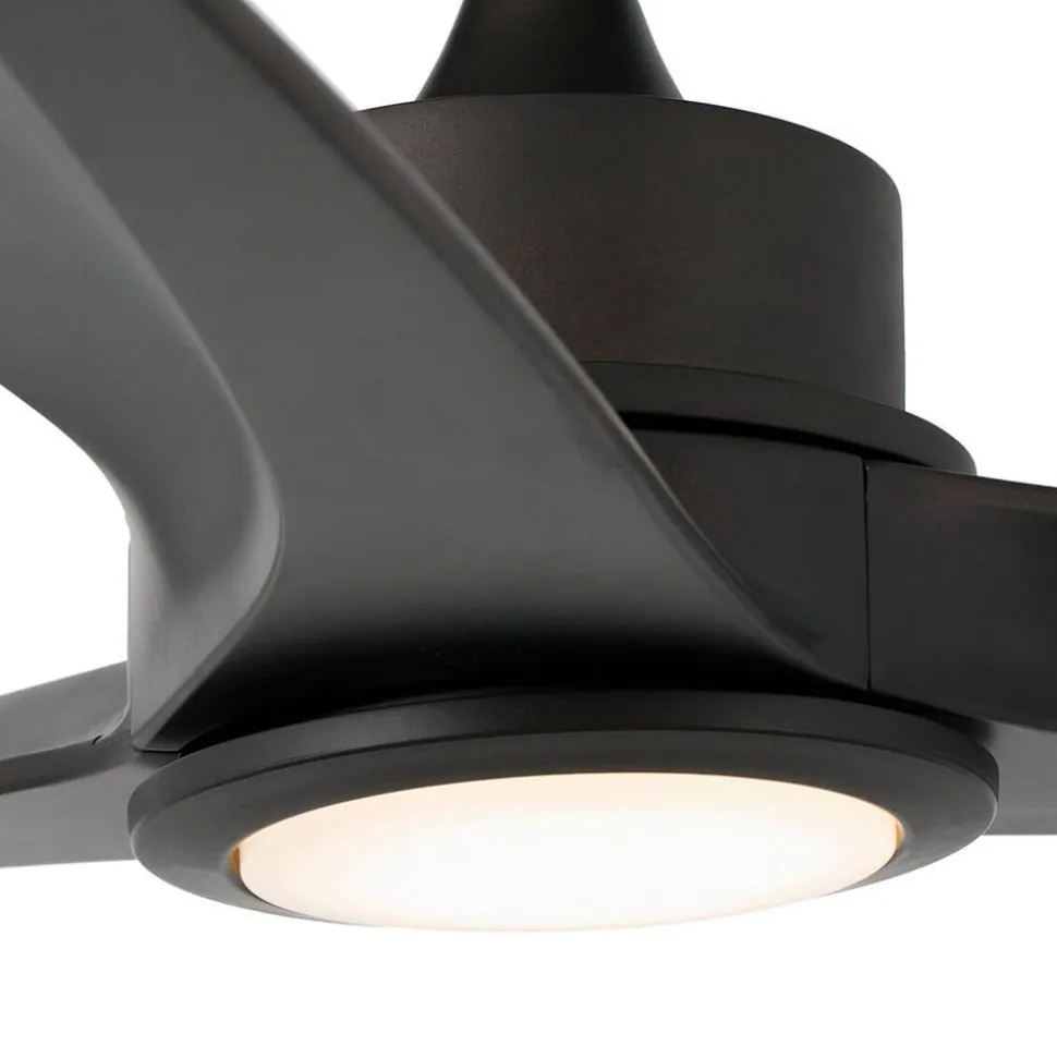 Tonic LED-loftventilator, mørkebrun