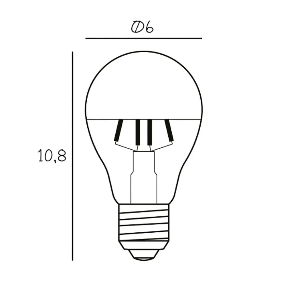 Topforspejlet pære Arbitrary E27 sølv 3,5W 2700K dæmpbar