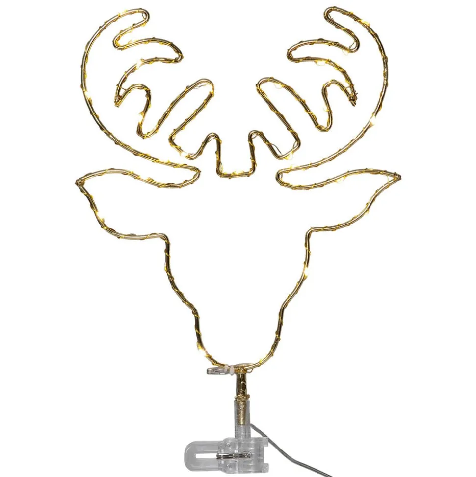 Topsy LED-julestjerne, hjortehoved, batteridrift