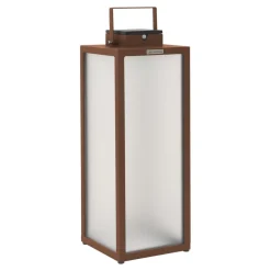Tradition LED-solcellelanterne, corten, højde 65 cm