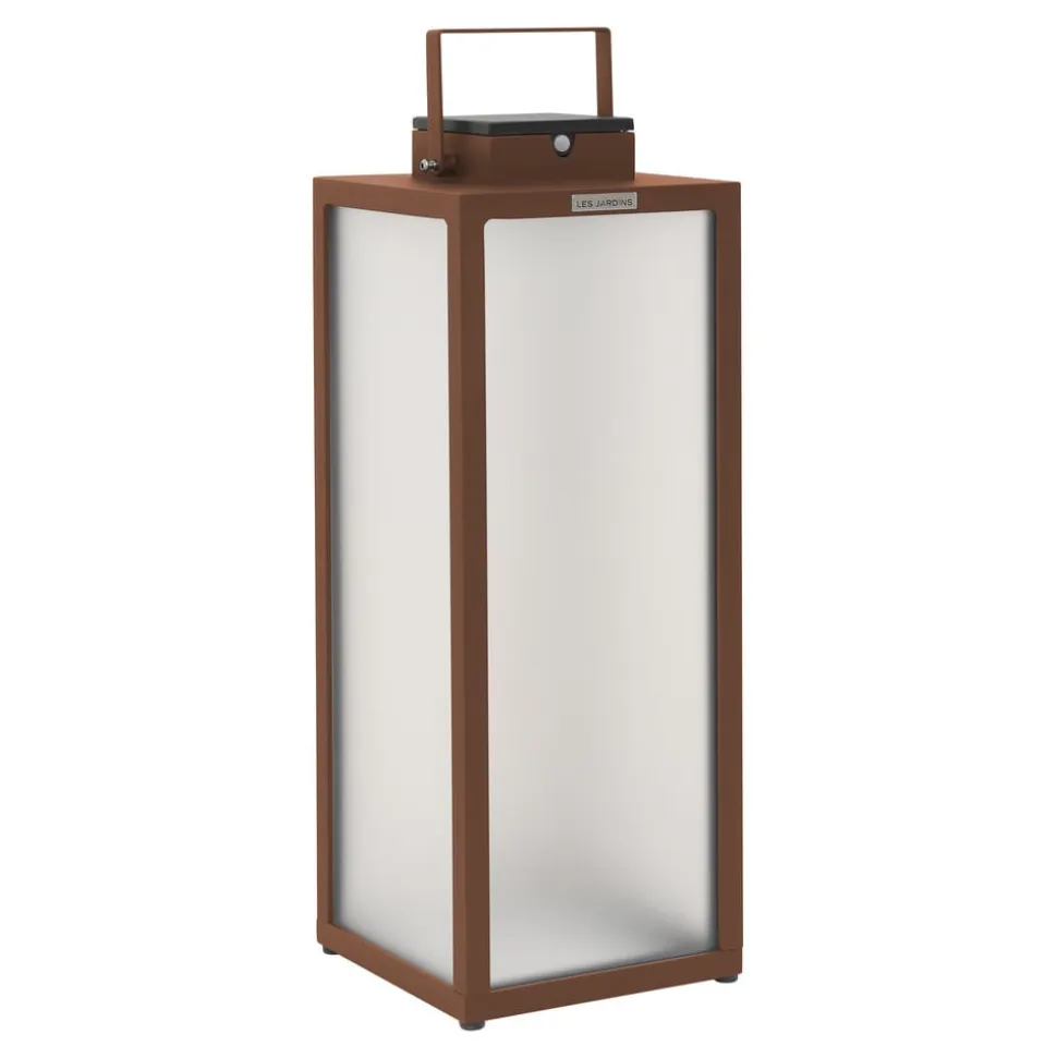 Tradition LED-solcellelanterne, corten, højde 65 cm