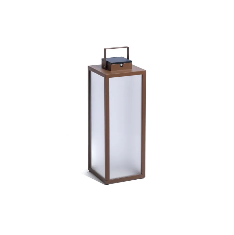 Tradition LED-solcellelanterne, corten, højde 65 cm
