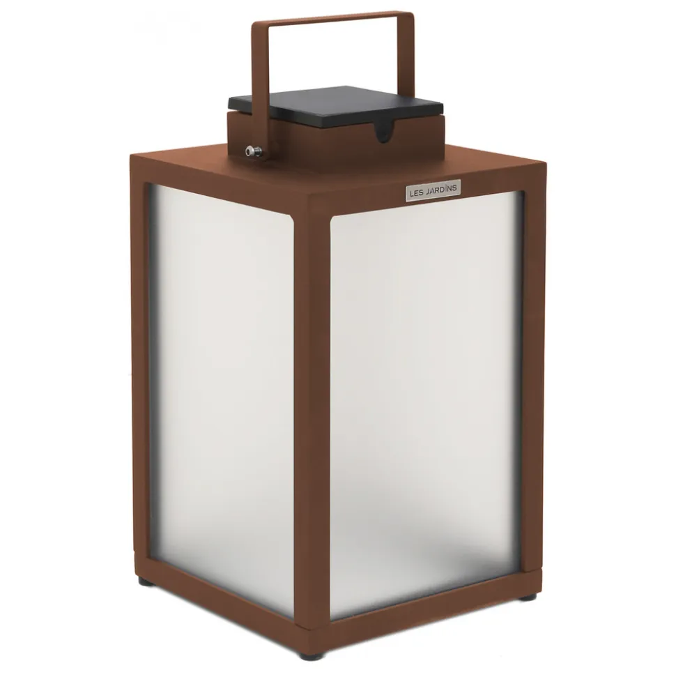 Tradition LED-solcellelanterne, corten, højde 40 cm