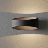 Trame LED-væglampe, oval form i sort
