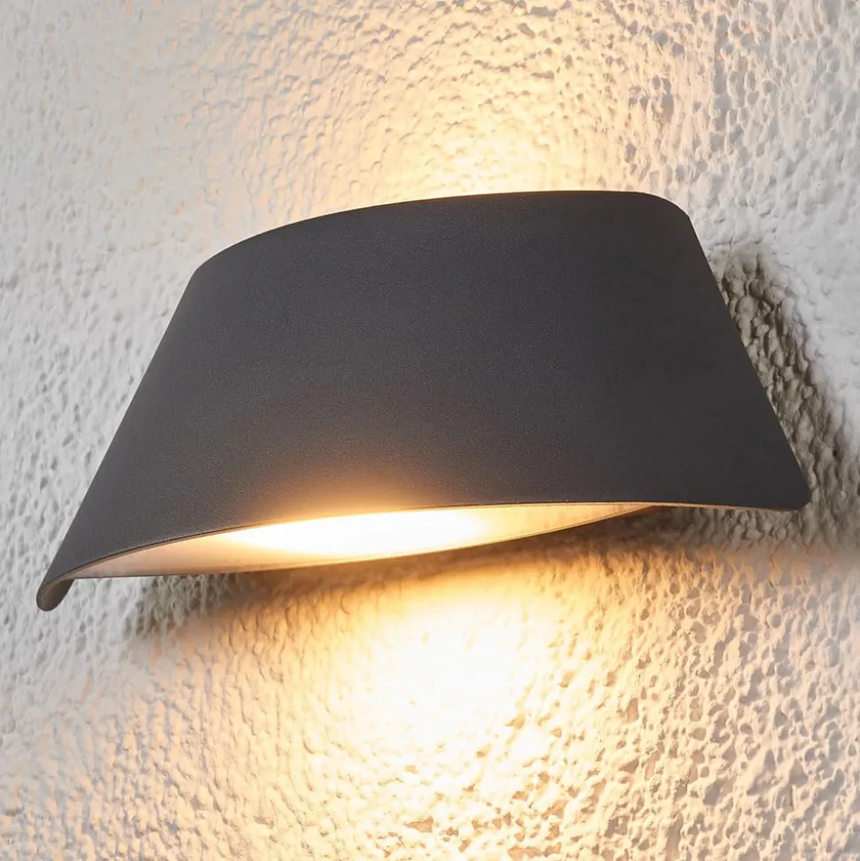 Trapezformet LED-udendørsvæglampe Glen med IP65