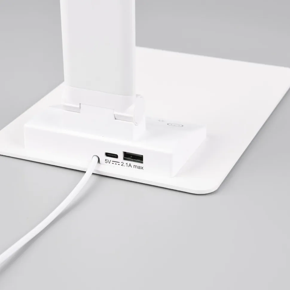Travis LED-bordlampe, hvid, CCT, dæmpbar, touch, USB