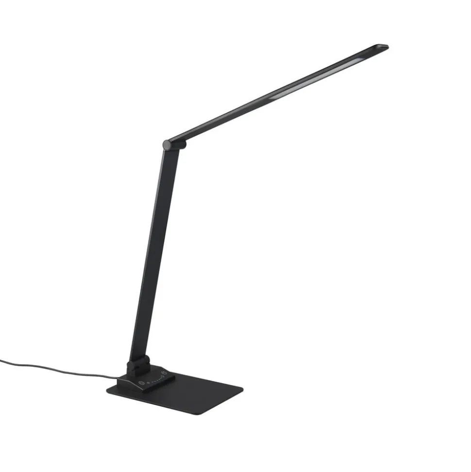 Travis LED-bordlampe, sort, CCT, dæmpbar, touch, USB