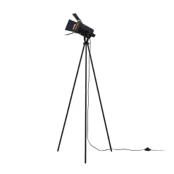 Trebenet gulvlampe Devon i sort
