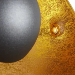 Trebenet gulvlampe Lenn, sort-guld