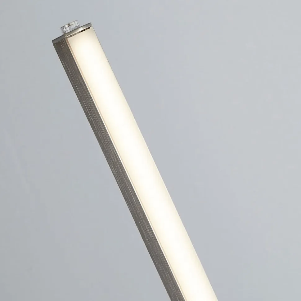 Tribeca LED-gulvlampe, sølv/opalhvid, metal, CCT, 150 cm