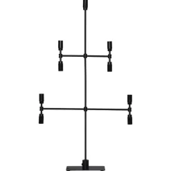 Twice lysestage, sort, 9 lyskilder, 91 cm