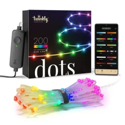 Twinkly Dots LED-lyskæde RGB, gennemsigtig, IP44, 10 m