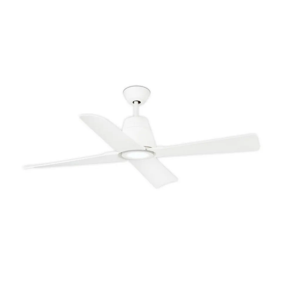 Typhoon L loftventilator, LED-lampe IP44, hvid