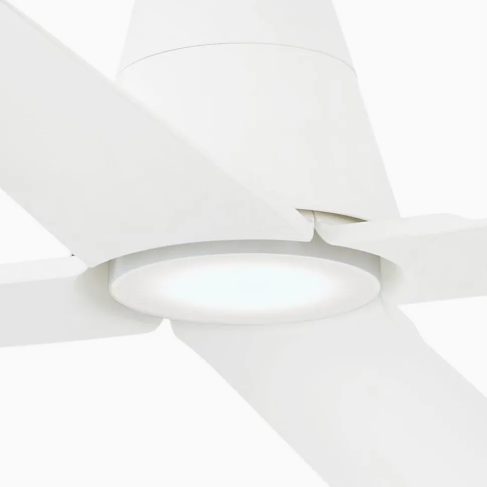 Typhoon L loftventilator, LED-lampe IP44, hvid