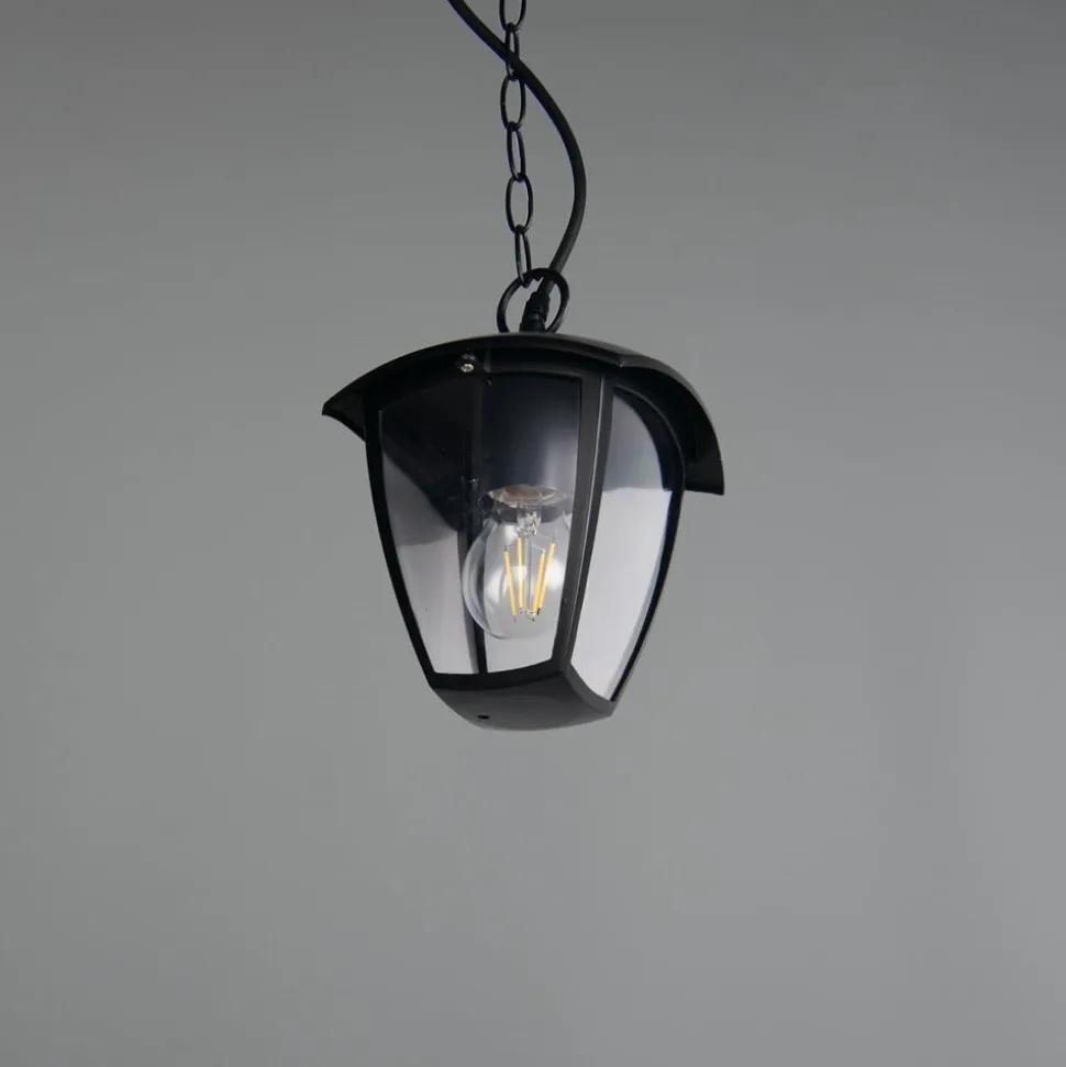 Udendørs hængelampe VENTA, sort, 17 x 17 cm, metal, IP44