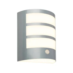Udendørs LED-væglampe 3795014, kromfarvet, sensor, IP44