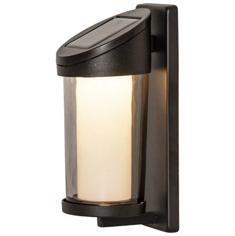 Udendørs LED-væglampe Alippa, sort Højde 21 cm metal