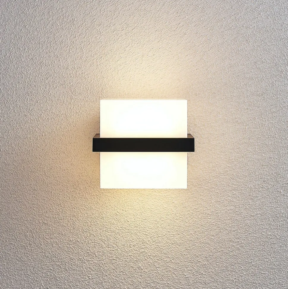 Udendørs LED-væglampe Auron, terningformet