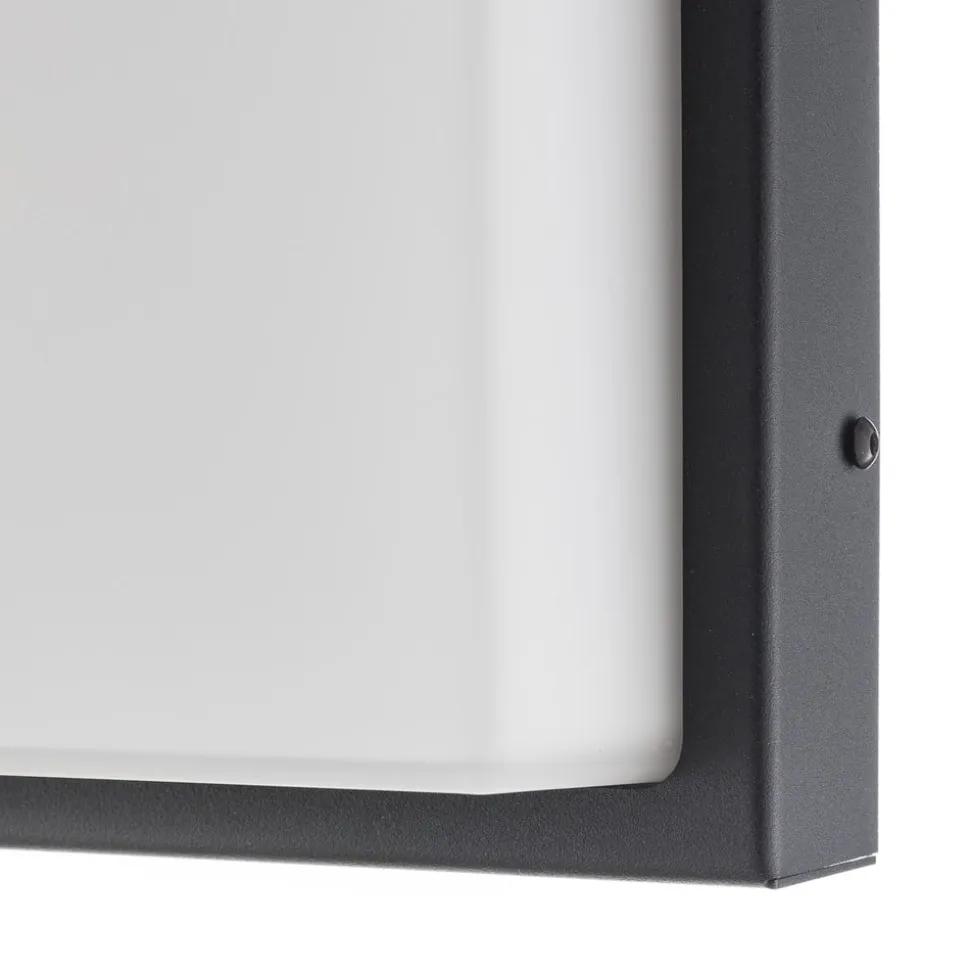 Udendørs LED-væglampe Babett, stål, glas, sensor