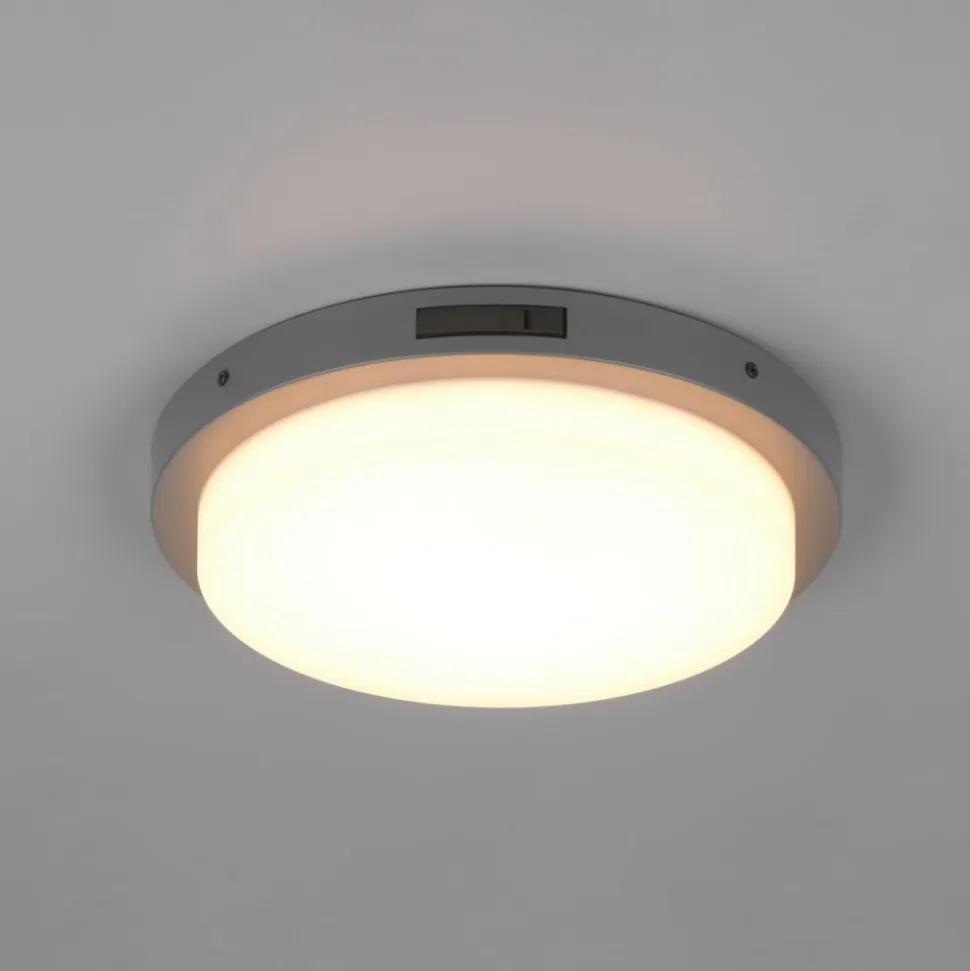 Udendørs LED-væglampe Bermejo, rund, sensor, CCT, antracit