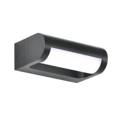 Udendørs LED-væglampe CMD 9052, bredde 18 cm, antracit, IP65