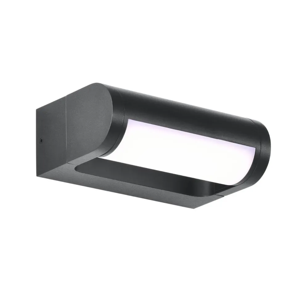 Udendørs LED-væglampe CMD 9052, bredde 18 cm, antracit, IP65