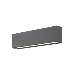 Udendørs LED-væglampe Elvira, antracit, metal, varmhvid, IP65