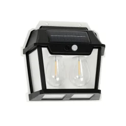 Udendørs LED-væglampe Filo Double, sort, IP44