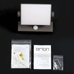 Udendørs LED-væglampe Ginger, sensor, antracit, IP54