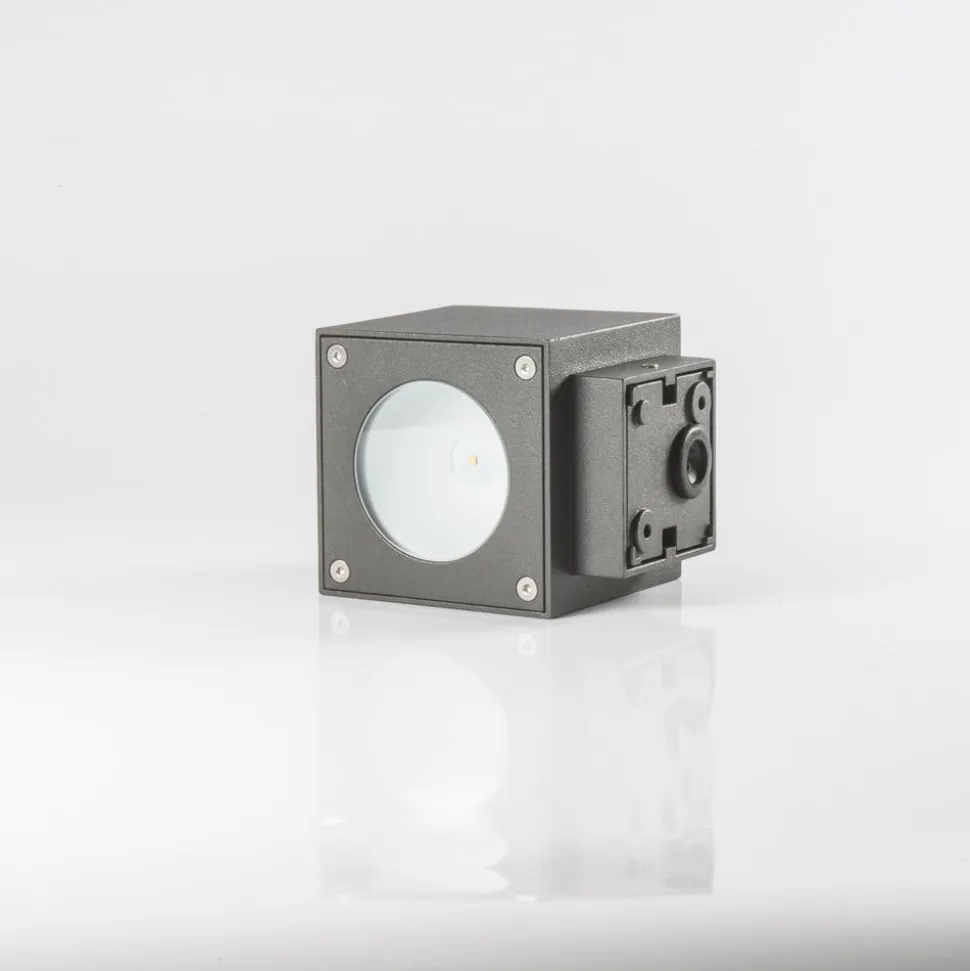 Udendørs LED-væglampe Jarno, antracit, sæt med 2, metal, 9 cm