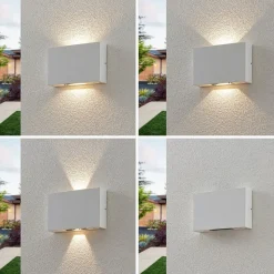 Udendørs LED-væglampe Katla af aluminium
