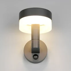Udendørs LED-væglampe Mackenzie Sensor antracit, trykstøbt aluminium