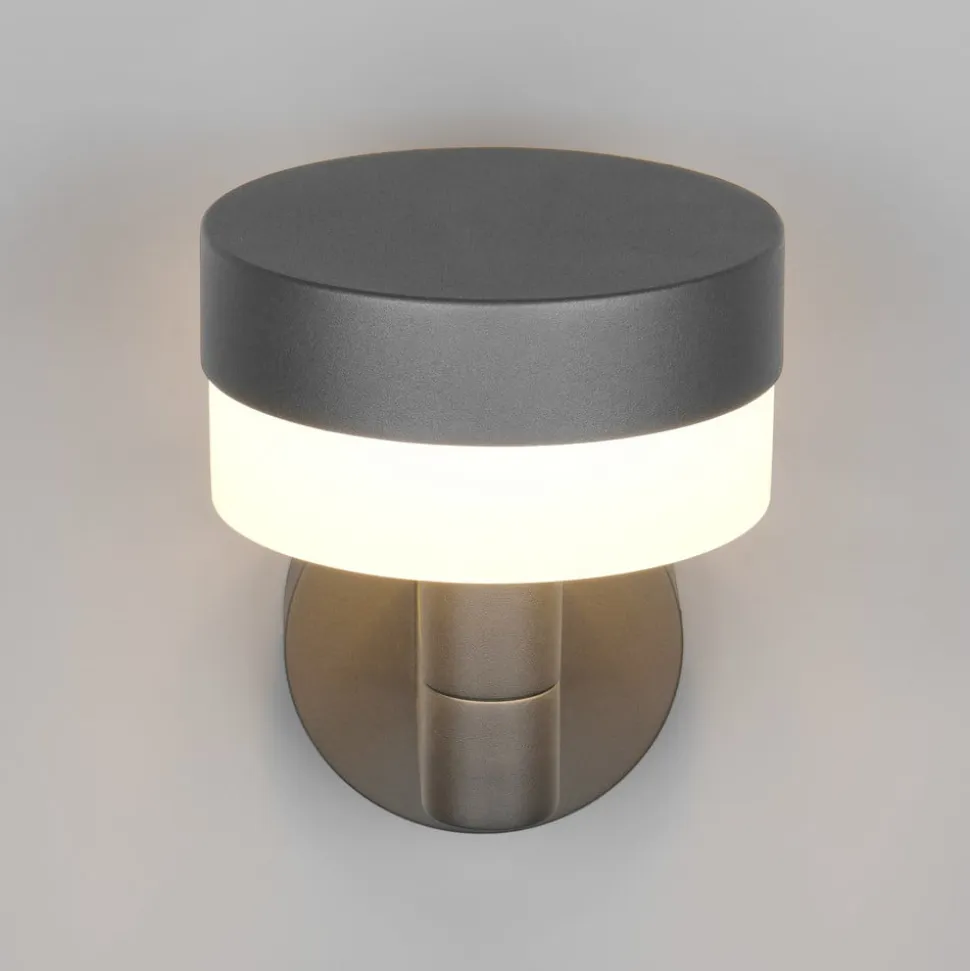 Udendørs LED-væglampe Mackenzie Sensor antracit, trykstøbt aluminium