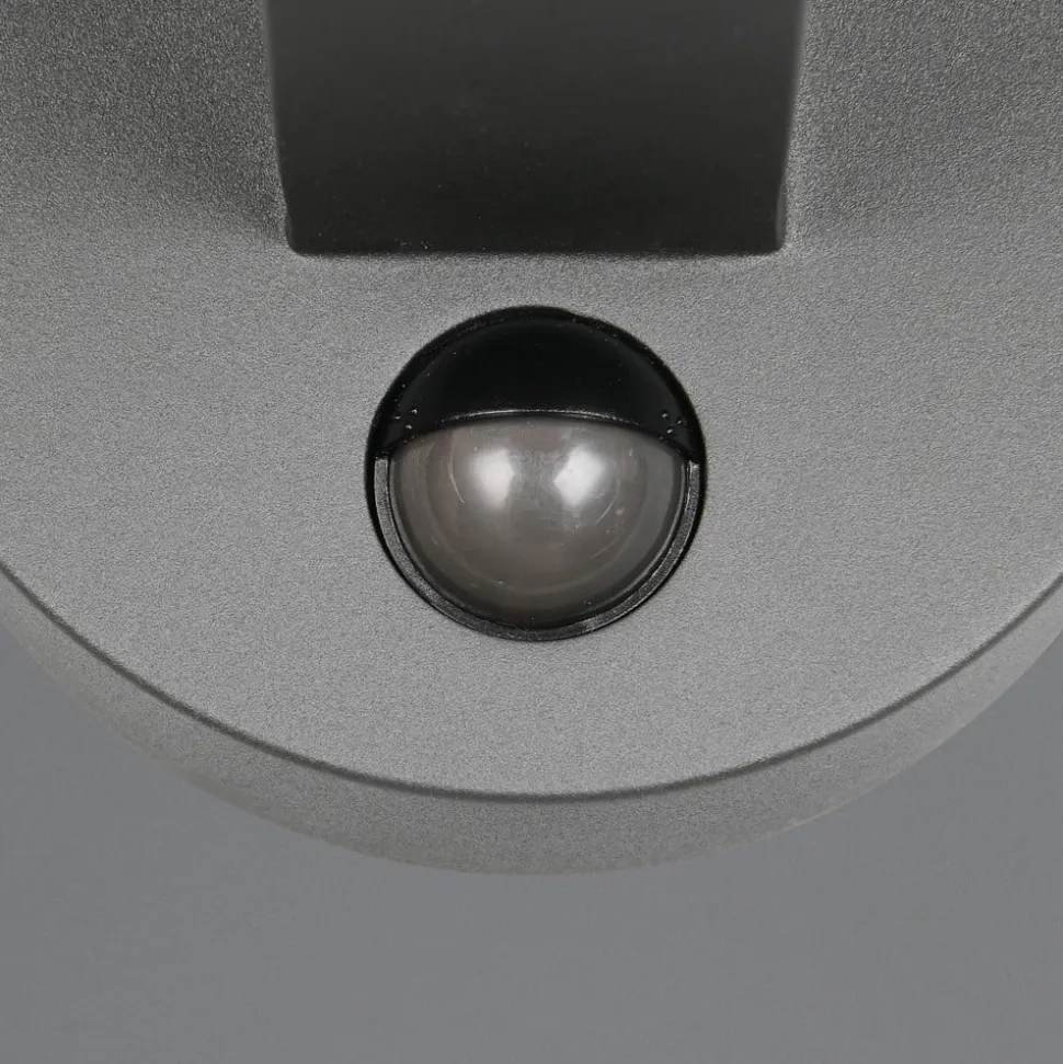 Udendørs LED-væglampe Mackenzie Sensor antracit, trykstøbt aluminium