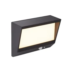 Udendørs LED-væglampe med solceller 67418BK