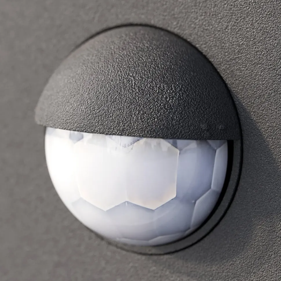Udendørs LED-væglampe Nevio, metal, antracit, sensor