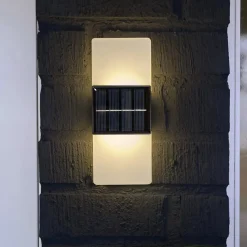 Udendørs LED-væglampe Wally, 20x8 cm hvid frostet CCT