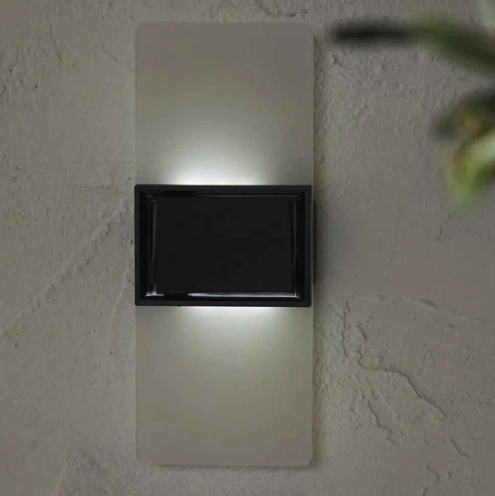 Udendørs LED-væglampe Wally, 20x8 cm hvid frostet CCT
