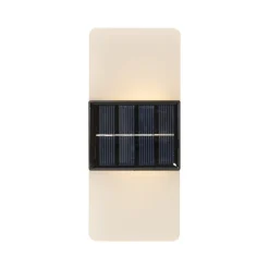 Udendørs LED-væglampe Wally, 14x6 cm hvid frostet CCT