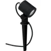 Udendørs spotlampe 626, sort, drejelig, jordspyd